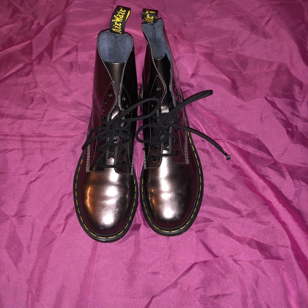 Silver Metallic Doc Martens